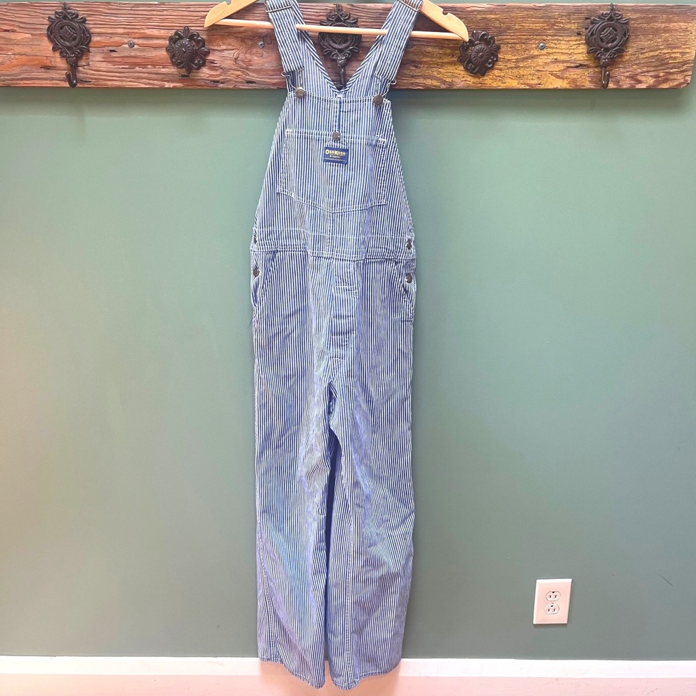 Vintage OshKosh Bgosh Hickory‎ Stripe Overalls 1960's-70's Union Made USA